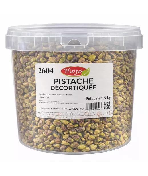 Importateur Grossiste Fruits Secs SEAU MEYVA - PISTACHE DECORTIQUEE CRUE 5KG Fournisseur Fruits Secs en GROS