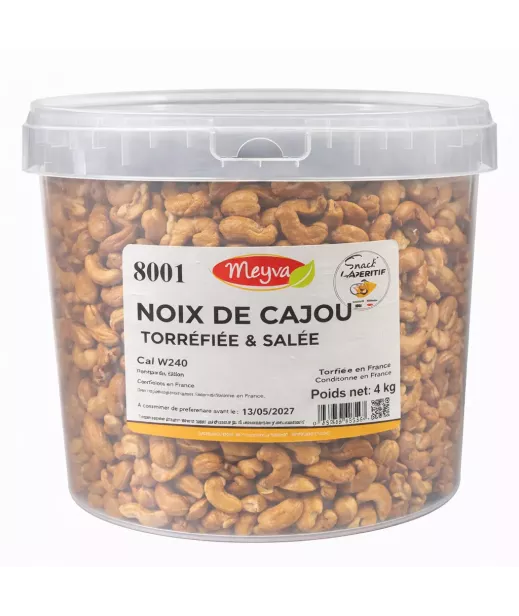 Snack\'apéritif - Noix de cajou W240 - torréfié au sel de guérande - 2,5KG
