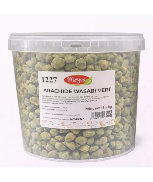 Wholesaler Dried Fruits Bucket Meyva - Wasabi green 3.5kg importer wholesaler exacts wholesale