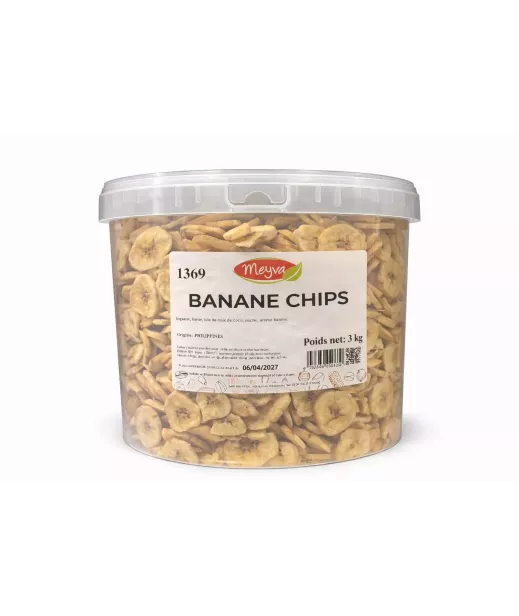 Fournisseur Fruits Secs SEAU MEYVA - BANANE CHIPS 3KG Grossiste Fruits Secs en GROS