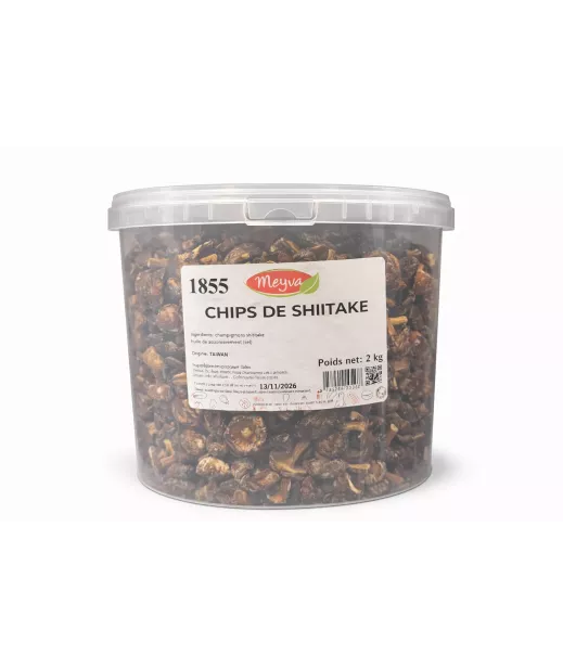 Chips de Champignon Shiitake 2kg - Grossiste Fruits Secs en Seau