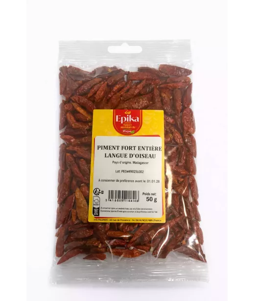 Epika - PIMENT FORT ENTIER langue d'oiseau - 20x50g