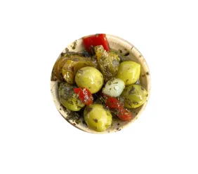 grossiste Olives vertes - IMPORT - Calibre 10/12 - POIVRONNADE - 10KG