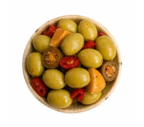 Olives vertes - IMPORT - Calibre 10/12 - ANDALOUSE PIMENTEE - 10KG