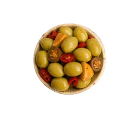 Olives vertes - IMPORT - Calibre 10/12 - ANDALOUSE PIMENTEE - 10KG