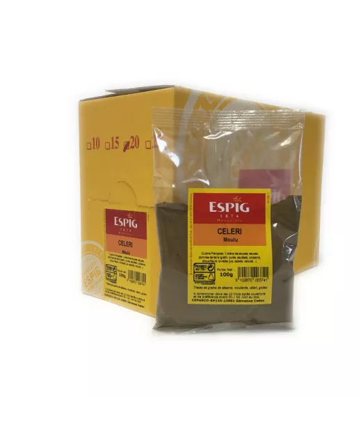 Fournisseur Epices ESPIG CELERI MOULU - 20x100g Grossiste Epices ESPIG en GROS
