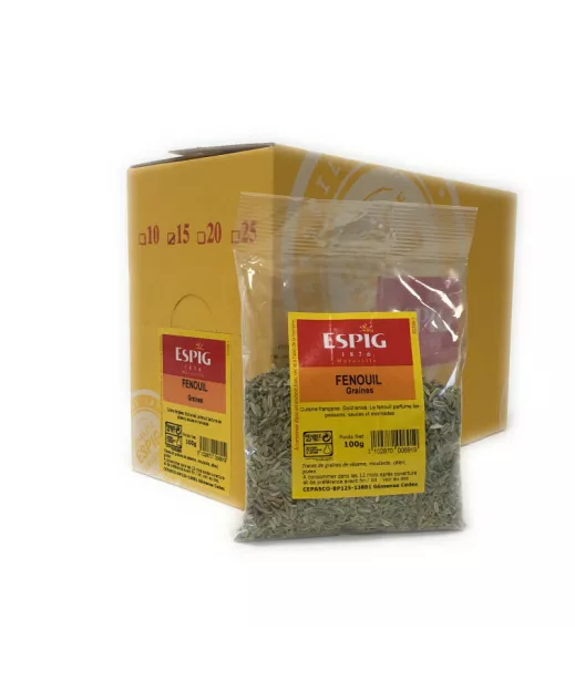 Fournisseur Epices FENOUIL ENTIER - 15x100g Grossiste Epices en GROS
