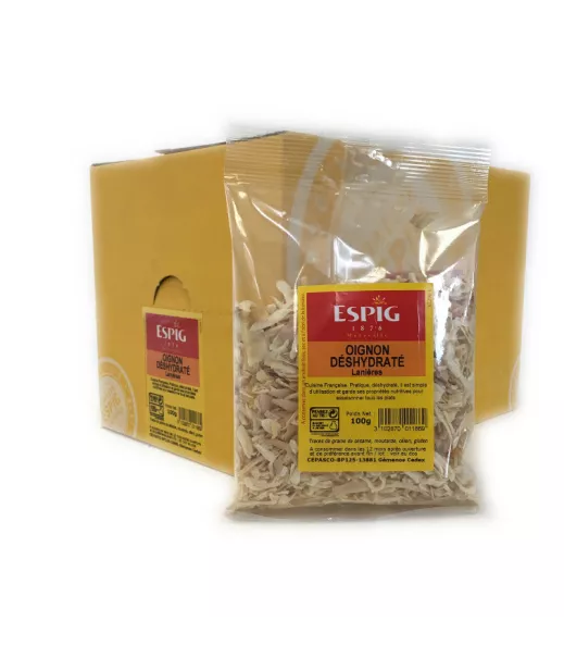 Oignon Déshydraté en Lanières - Grossiste en Epices ESPIG