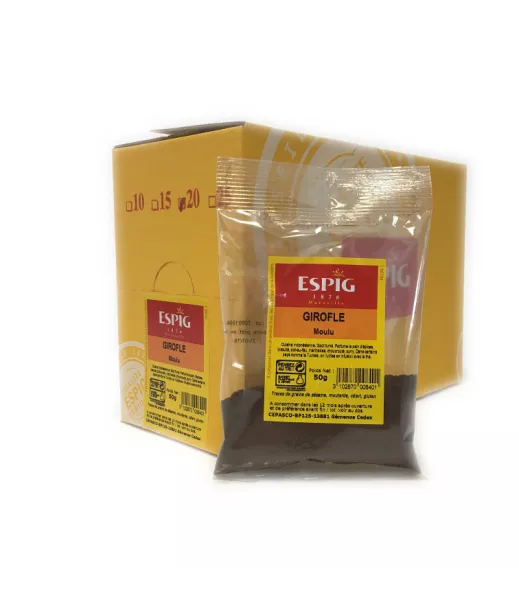 Grossiste Epice GIROFLE MOULU 20X50G Importateur Grossiste Epice en GROS