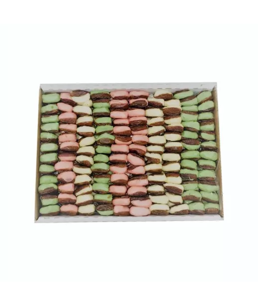 Importateur Grossiste Epicerie fine Datte fourree pate amande tricolore