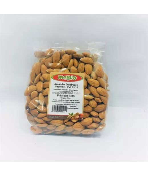Fournisseur Fruits Secs MEYVA - AMANDE CRUE NPS 23/25 20X500G Grossiste Fruits Secs en GROS