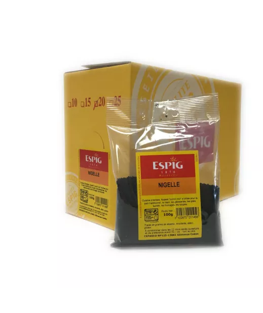 Importateur Grossiste Epice NIGELLE - 20x100g Fournisseur Epice en GROS