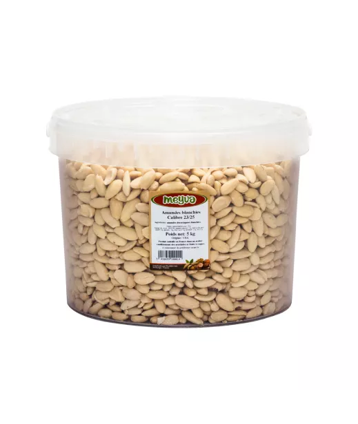 Importateur Grossiste Fruits Secs SEAU MEYVA - AMANDE BLANCHIE 23/25 5KG Fournisseur Fruits Secs en GROS