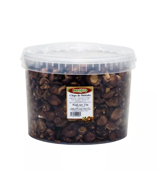 Chips de Champignon Shiitake 2kg - Grossiste Fruits Secs en Seau