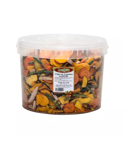 Chips de Légumes au Poivre 2kg - Grossiste Fruits Secs en Seau