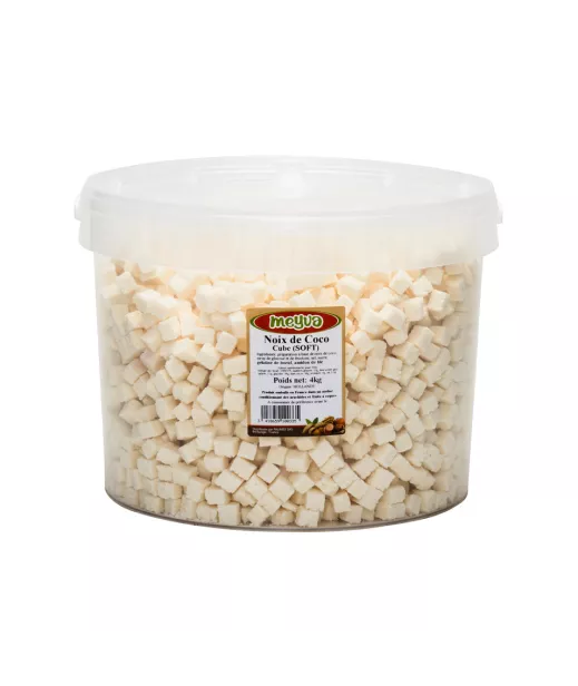  Coco Cubes Tendres 4kg - Grossiste Fruits Secs en Seau