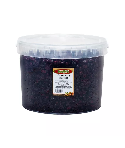 Cranberries Séchées Seau 5KG - Grossiste Fruits Secs en Seau