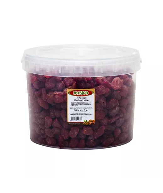 Fournisseur Fruits Secs SEAU MEYVA - FRAISE DESHYDRATEE 5KG Grossiste Fruits Secs en GROS
