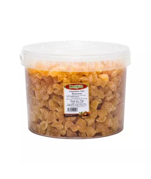 Deceased Ginger Cubes - Wholesaler Dried Fruits in Bucket