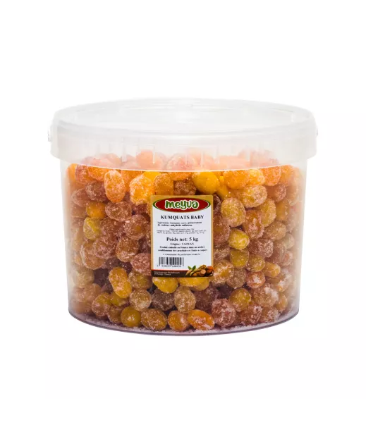 Kumquats Baby Déshydratés, Seau 5kg - Grossiste Fruits Séchés 