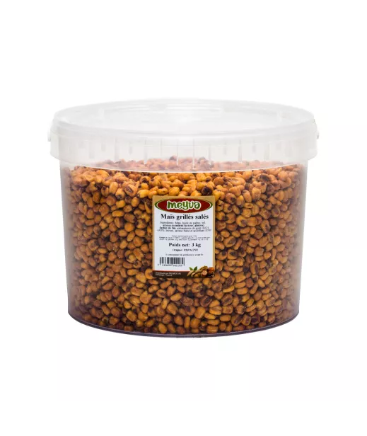 Maïs Grillés Salés 3kg - Grossiste Fruits Secs en Seau 