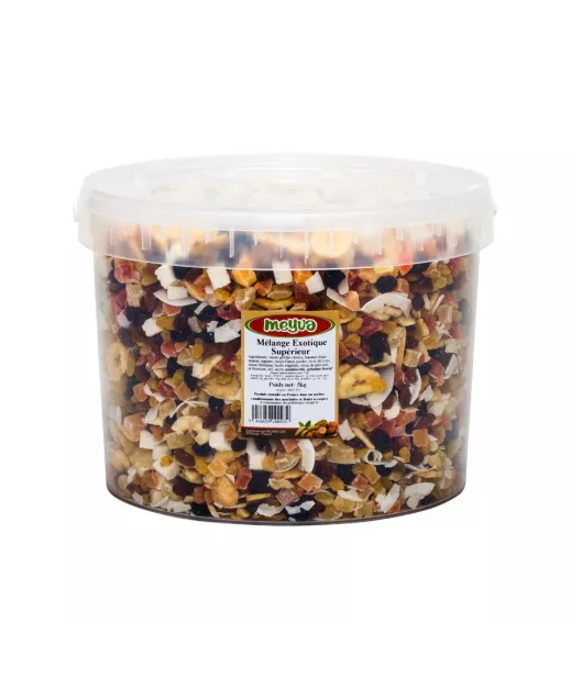 Fournisseur Fruits Secs SEAU MEYVA - MELANGE EXOTIQUE SUPERIEUR 5KG Grossiste Fruits Secs en GROS
