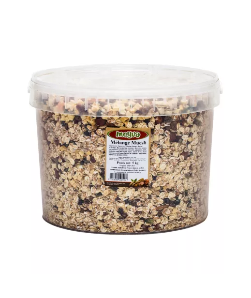 Mélange Muesli 5kg - Grossiste Importateur Fruits Secs en Seau 