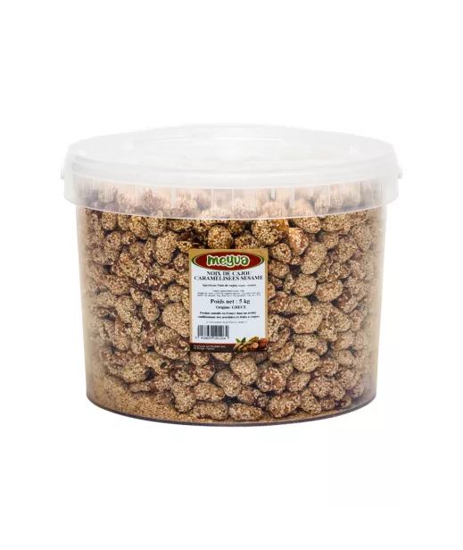 Supplier Dried Fruit Bucket Cajah Nuts Caramelises Sesame 5KG Wholesaler Wholesale Fruits