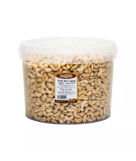 Noix de Cajou Crues 5 Kg - Grossiste Fruits Secs en Seau