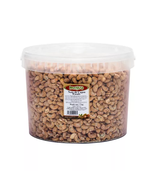 Noix De Cajou Wasabi 5kg - Grossiste Fruits Secs en Seau