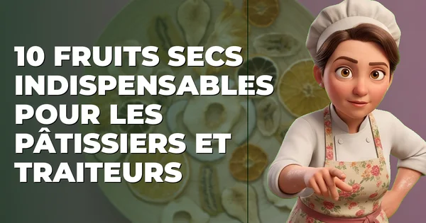 10 fruits secs indispensables pour les pâtissiers et traiteurs