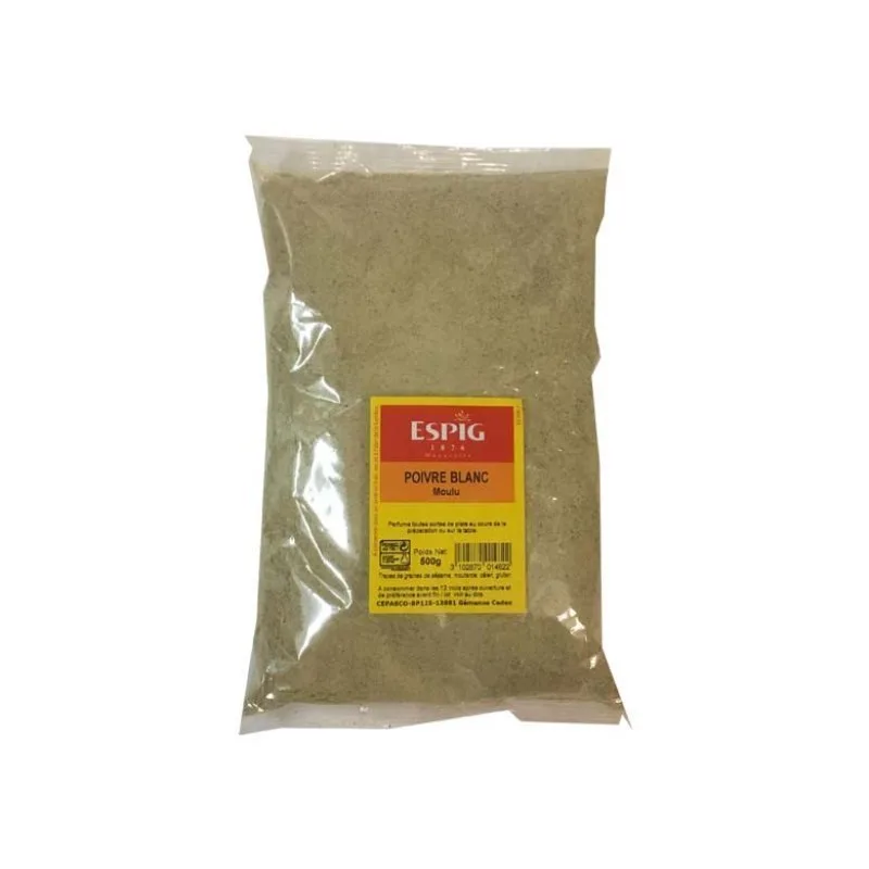 POIVRE BLANC MOULU 500G - Espig