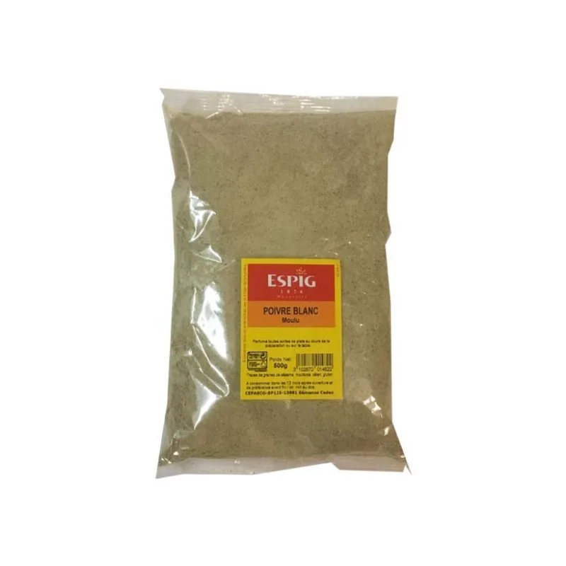 POIVRE BLANC MOULU 500G - Espig