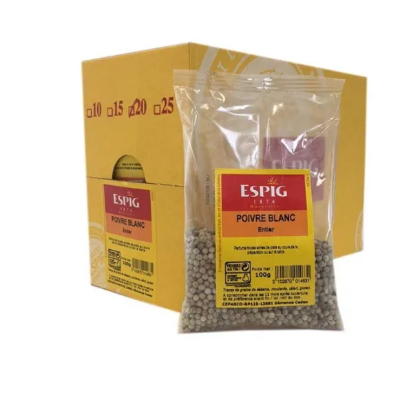 POIVRE BLANC ENTIER - Espig - 20x100g
