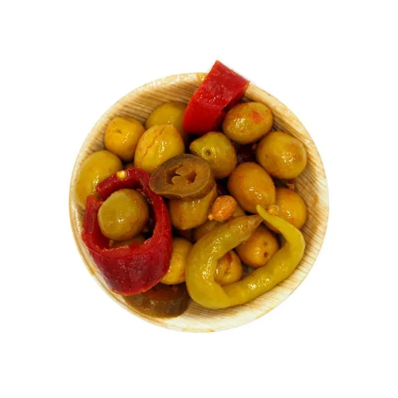 Olives MEYVA - VERTES CASSEES PIMENTEES - 10KG - 2