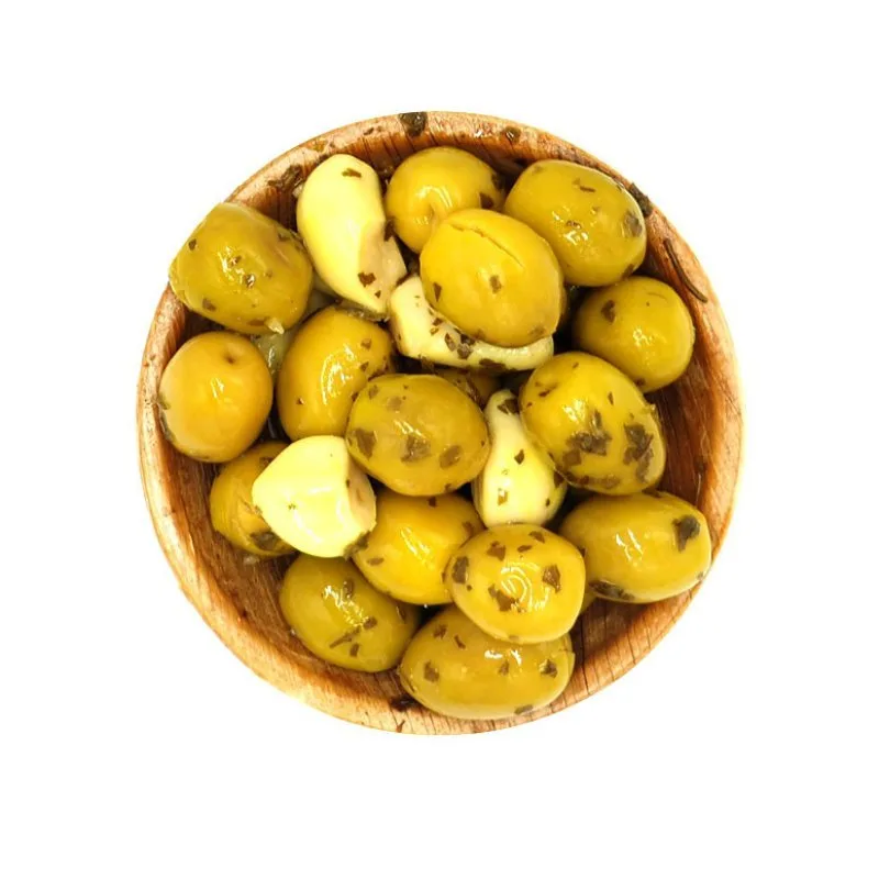 Olives MEYVA - CASSEES VERTES AIL PERSIL - 10KG