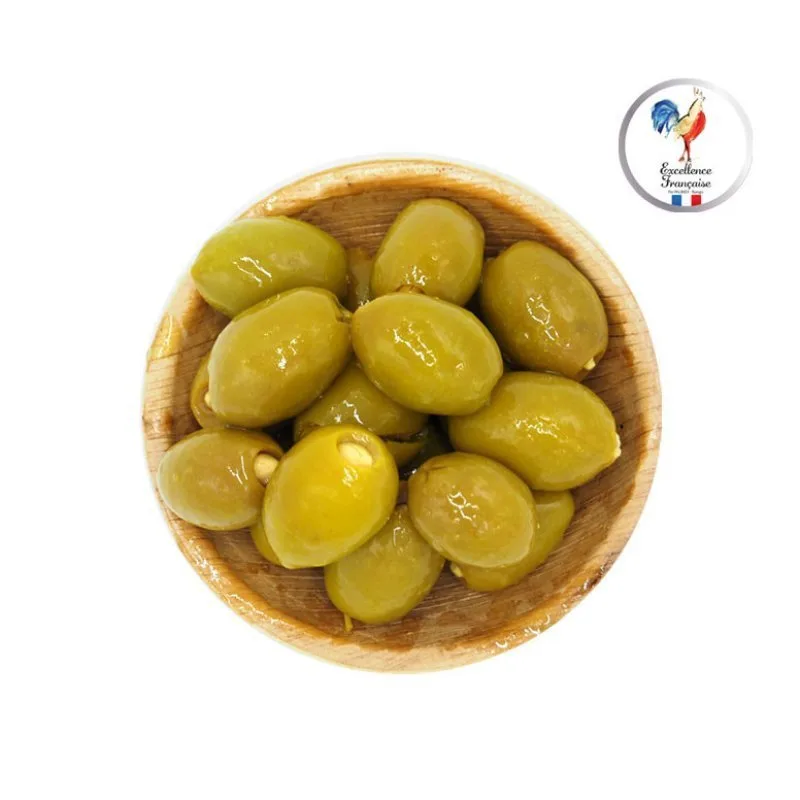 Olives Azure - Green Halkidiki Greece Stuffed Almonds 12/14 - 5kg