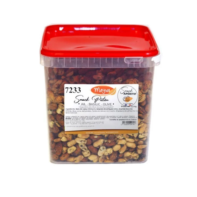 SNACK APERITIF - Snack Pistou - Ail Basilic Olive - 2.5KG - 3