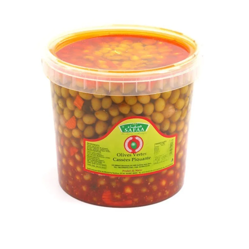 OLIVES SAFAA - PICHOLINES CASSEES PIQUANTES 8KG