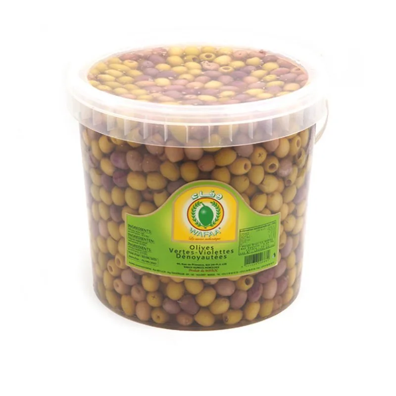 OLIVES SAFAA - GREEN PURPLE PITTED 6KG