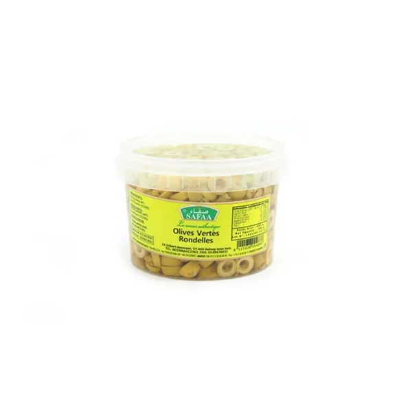 Olives vertes en rondelles - 6X280G