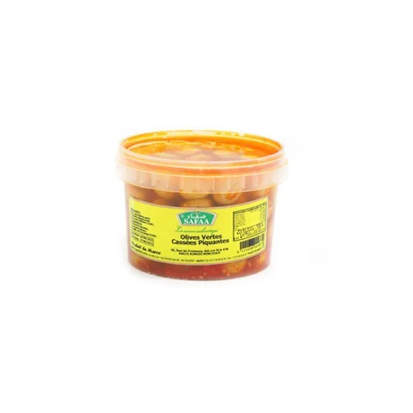 Olives vertes cassées piquantes - 6X400G