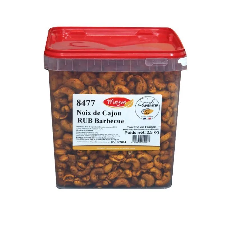 Aperitif Snack - RUB Barbecue Cashewkerne - 2.5KG