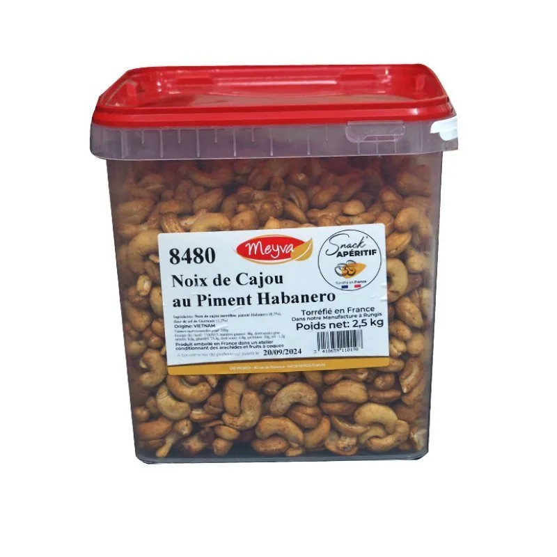 Aperitif Snack - Habanero Chili Cashewkerne - 2.5KG