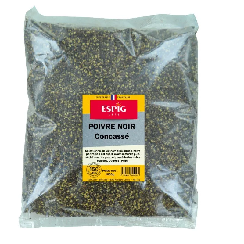 POIVRE NOIR CONCASSE 1KG - Espig