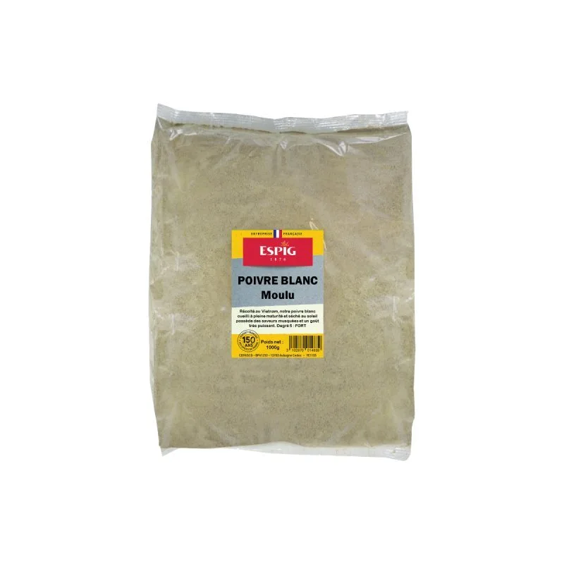 Poivre Blanc Moulu - 1KG - Espig