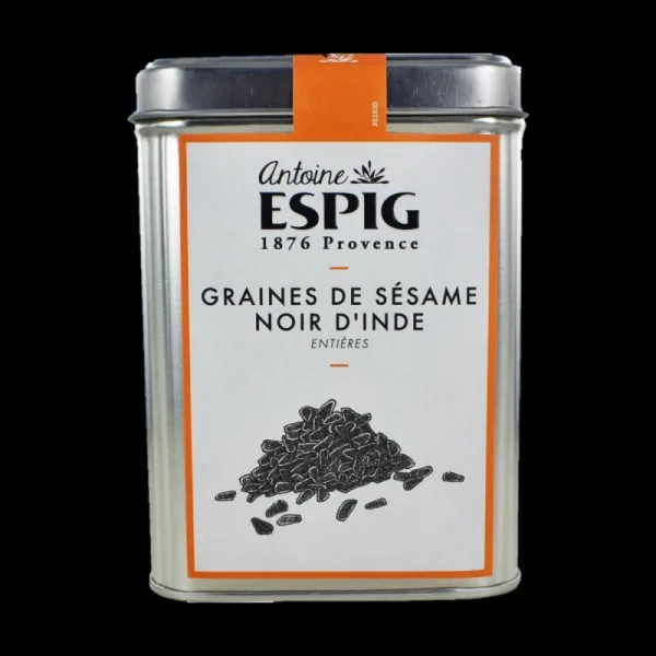 Boîte fer Antoine ESPIG - Graines De Sésame Noir Entières - 300g