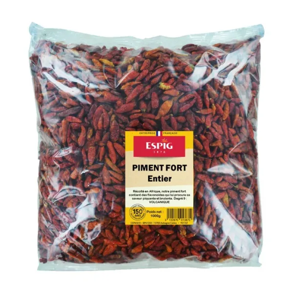 PIMENT FORT ENTIER - 1KG - Espig