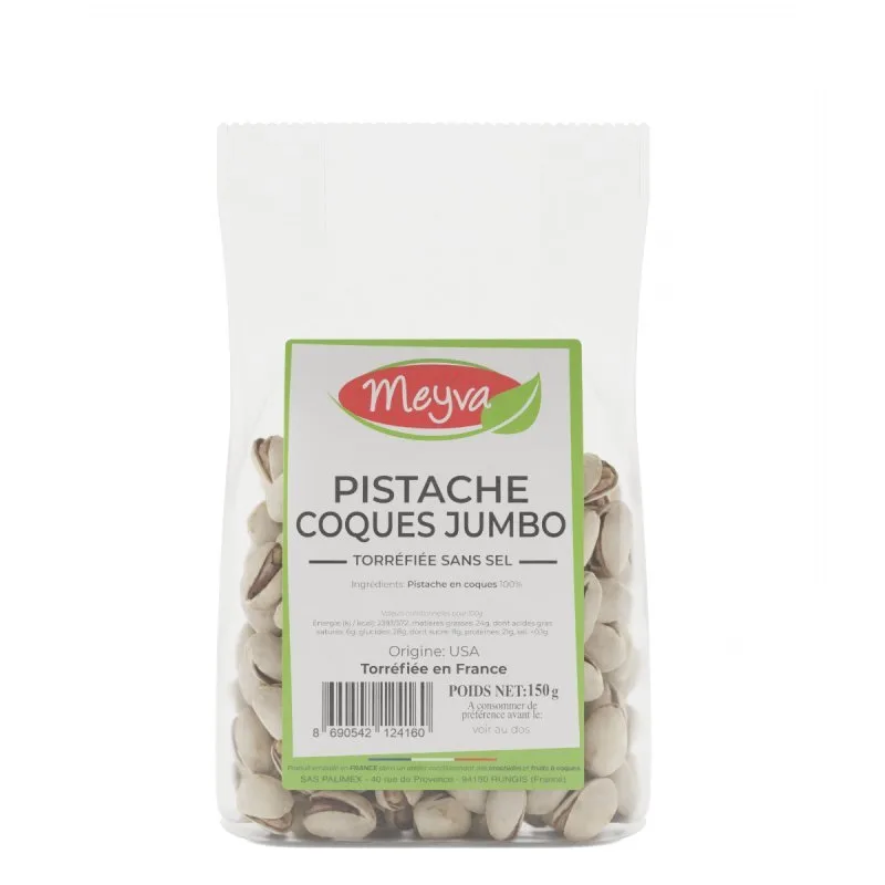 Meyva PAV - Pistache JUMBO USA torréfiée sans sel - 12x150g - 2