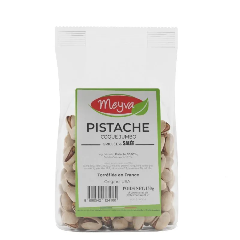 Meyva - In-Shell Pistachios Roasted/Salted JUMBO - USA - 12x150g - 2